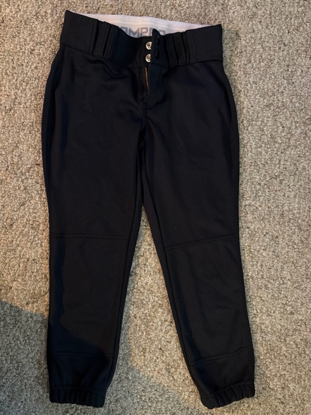 Kids Black Softball Pants